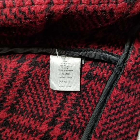 Talbots Petites glen plaid blazer jacket red sz 4P - Picture 7 of 8